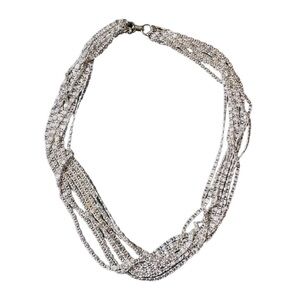 Vintage 60s Sarah Coventry SILVERY CASCADE Necklace 16-18"